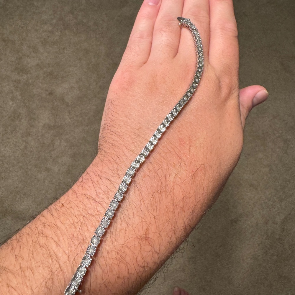 Diamond & Silver Bracelet